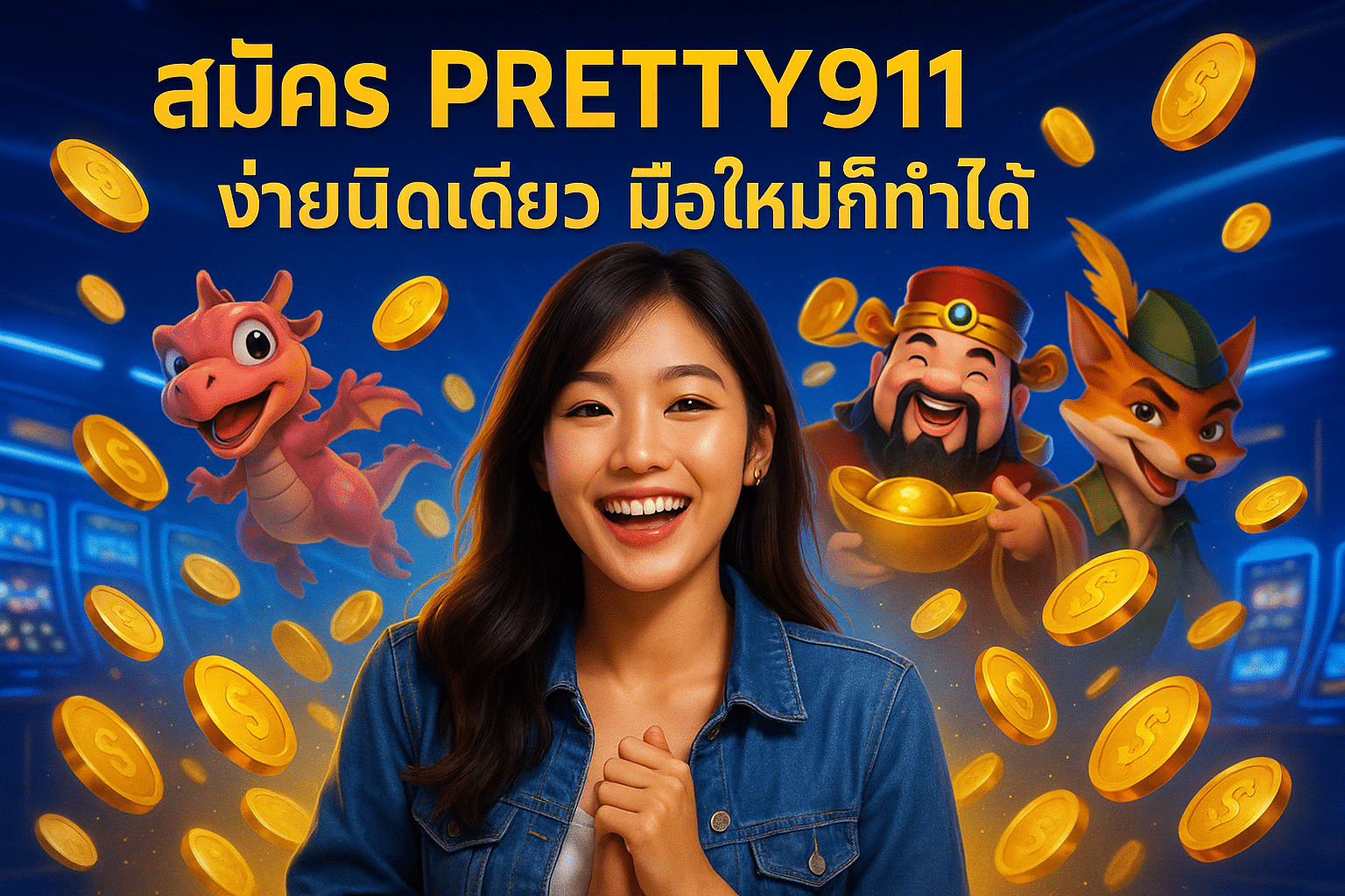 สมัคร PRETTY911 ง่ายนิดเดียว มือใหม่ก็ทำได้