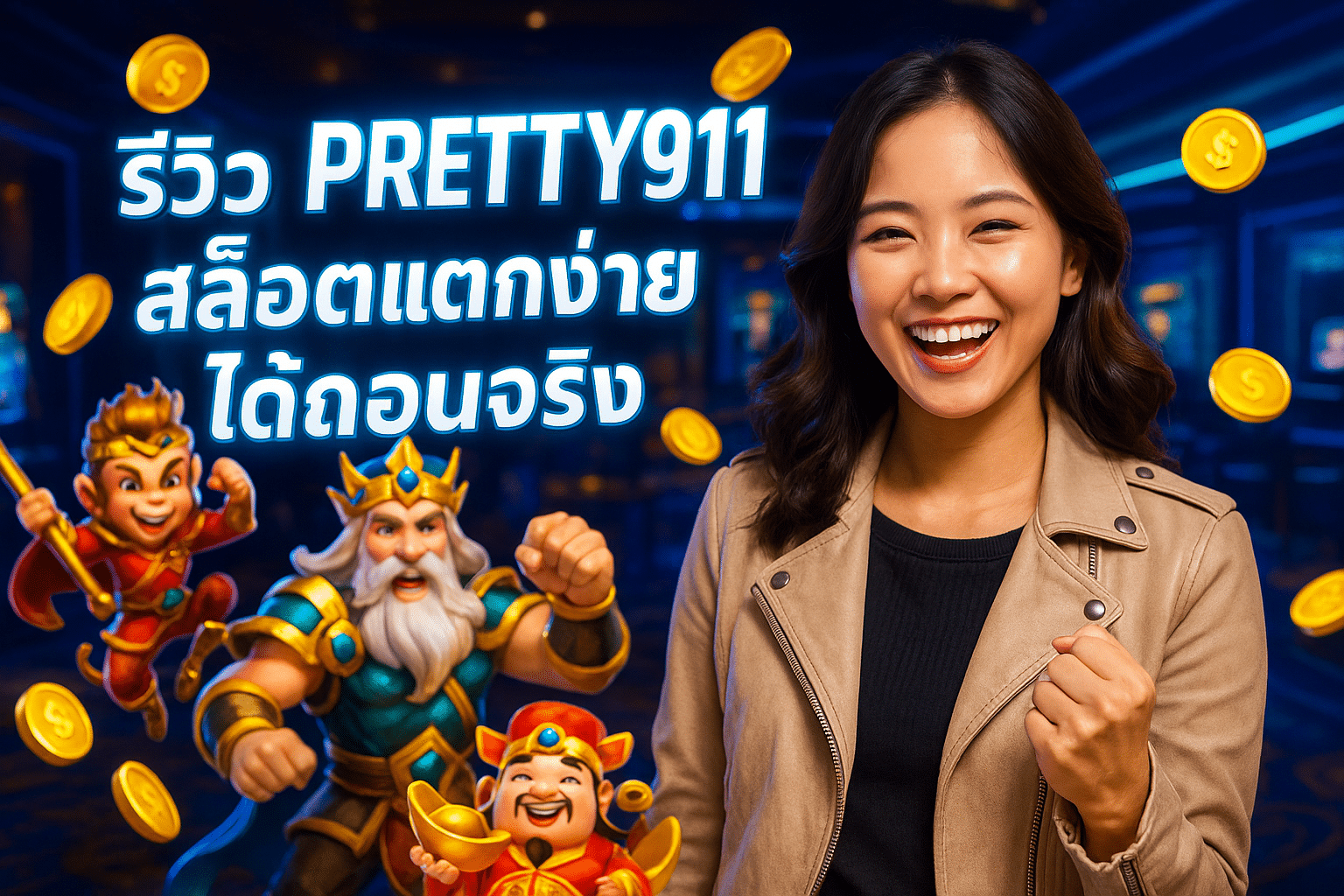 รีวิว PRETTY911 สล็อตแตกง่าย ได้ถอนจริง